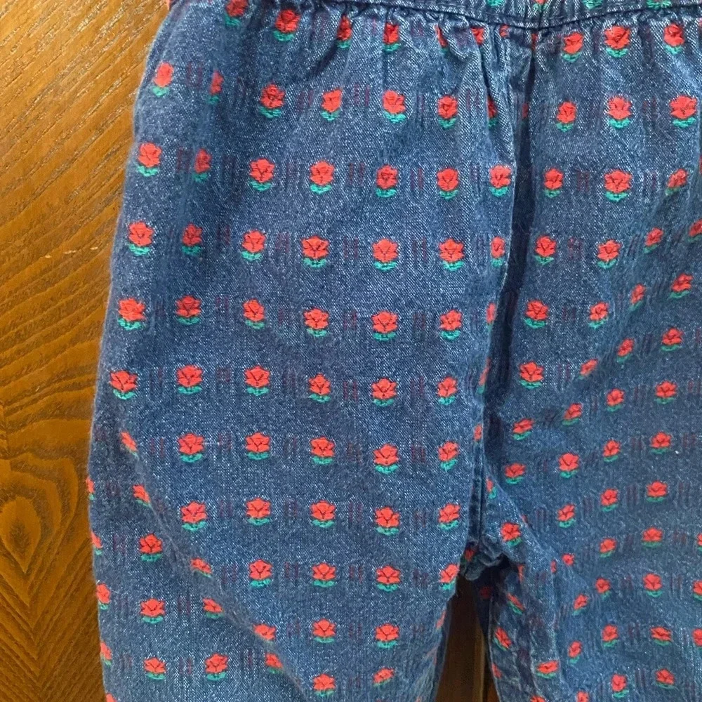 Vintage Oshkosh B’Gosh Floral Overalls  - Size 18 Months Floral Rose line
